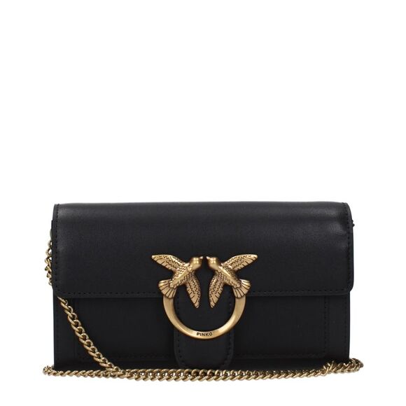 PINKO Black Leather Clutch Women's Bags - Picture 1 of 3